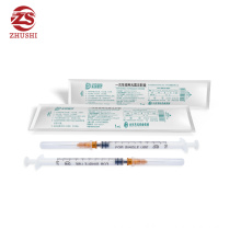 Disposable 3 parts syringe with needle